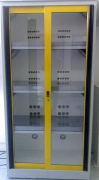 ตู้เก็บสารเคมี (Storage Cupboard Acid) ชนิดมีท่อ แบบประตูสไลด์,ตู้เก็บสารเคมี,CABIN,Materials Handling/Cabinets/Chemical Storage Cabinet