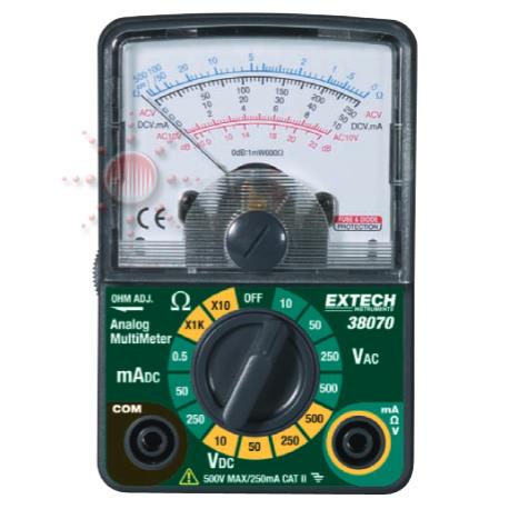 มัลติมิเตอร์ Compact Analog MultiMeter รุ่น 38070 ,analog Multimeter,อนาล็อก มัลติมิเตอร์,EXTECH,Instruments and Controls/Test Equipment