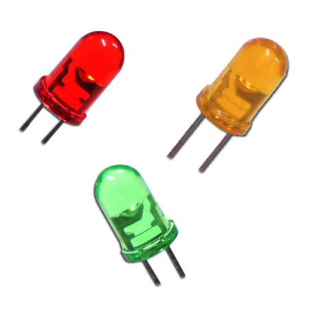 LED สีแดง เขียว ส้ม ขนาด 5mm. ชนิด Color Transparent Lens ,LED,,Energy and Environment/Solar Energy Products/Solar Cells, Solar Panel