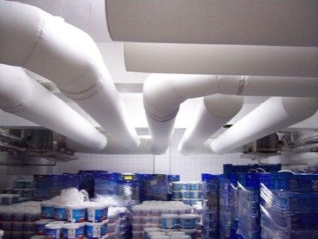 Frozen Food โรงงานแช่เยือกแข็ง vs ท่อลมแอร์ผ้า (Fabric/Textile duct, Duct Sock),ท่อลมแอร์ผ้า,fabric duct,textile air duct,air sock,EuroAir,Construction and Decoration/Heating Ventilation and Air Conditioning