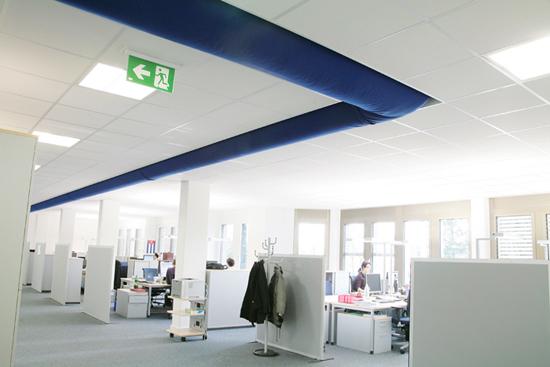 Office  Building อาคารสำนักงาน vs ท่อลมแอร์ผ้า (Fabric/Textile duct, Duct Sock),ท่อลมแอร์ผ้า,fabric duct,textile air duct,air sock,EuroAir,Construction and Decoration/Heating Ventilation and Air Conditioning