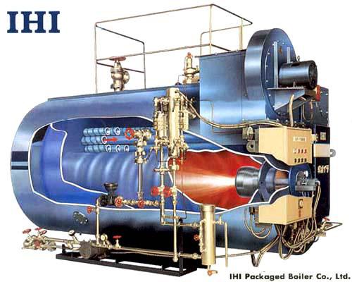 IHI fire tube boiler Spiral-tube Technology.,IHI Fire Tube Boiler,IHI,Machinery and Process Equipment/Boilers/Steam Boiler