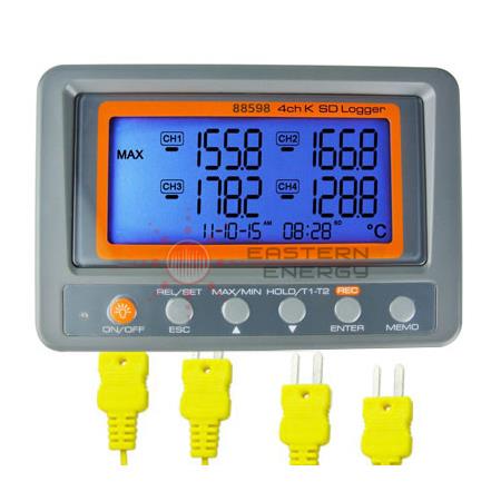 เครื่องวัดอุณหภูมิ 4 channel K thermometer SD card data logger รุ่น 88598,เครื่องวัดอุณหภูมิ, เทอร์โมมิเตอร์,เทอร์โมคับเปิ้ล 4 channel,AZ Instrument,Instruments and Controls/Test Equipment