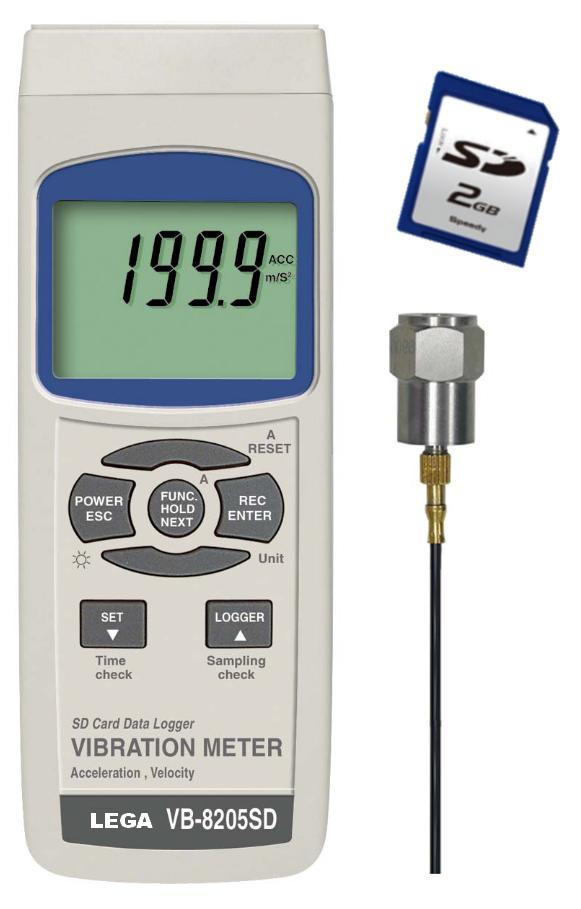 เครื่องวัดความสั่นสะเทือน บันทึกข้อมูลด้วย SD Card [(SD CARD)REAL TIME DATA LOGGER VIBRATION METER],เครื่องวัดความสั่นสะเทือน,DATALOGGER,VIBRATION METER,VB-8205SD,Lutron,Instruments and Controls/Test Equipment/Vibration Meter