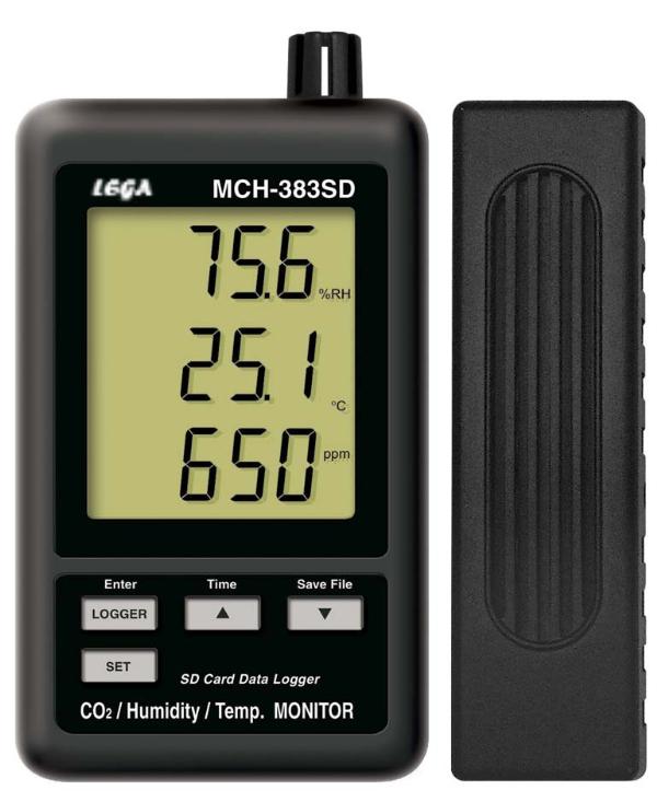 เครื่องวัดก๊าซคาร์บอนไดอ๊อกไซด์ [CO2 (Carbon Dioxide)Monitor Datalogger (SD card type)] MCH-383SD,MCH-383SD,เครื่องวัดก๊าซ,คาร์บอนไดอ๊อกไซด์,CO2,Carbon Dioxide,Datalogger,Lutron,Instruments and Controls/Measuring Equipment