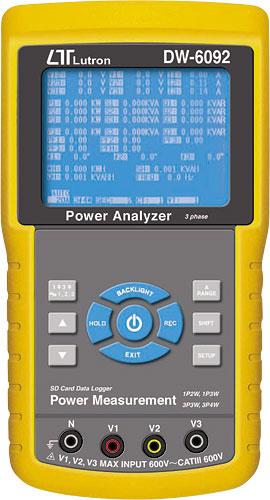เครื่องวิเคราะห์กระแสไฟฟ้า ชนิดบันทึกข้อมูลด้วย SD Card [3 Phase Power Analyzer] DW-6092,DW-6092,Power Analyzer,3 Phase,SD Card,เครื่องวิเคราะห์กระแสไฟฟ้า,Lutron,Instruments and Controls/Measuring Equipment