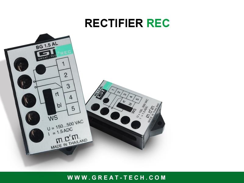 rectifier break motor เรคติไฟเออร์สำหรับมอเอตร์เบรคราคาถูก,Rectifier, L8844,DCD1Q-V1,GREAT-TECH,GREAT-TECH,Machinery and Process Equipment/Brakes and Clutches/Brake Components