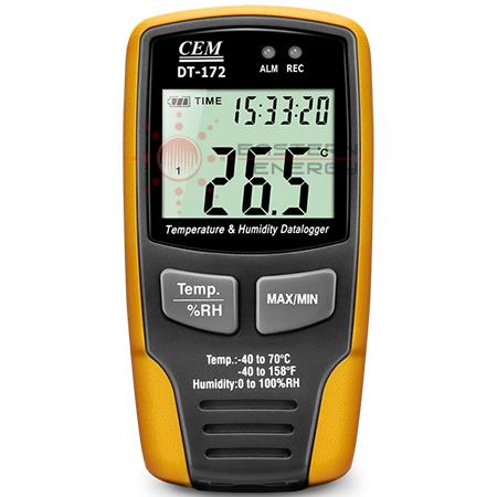 เครื่องบันทึกอุณหภูมิความชื้น Hygro-Thermometer Datalogger รุ่น DT-172,เครื่องบันทึกอุณหภูมิและความชื้น, Thermometer, Hygro-Thermometer, datalogger,CEM,Instruments and Controls/Test Equipment