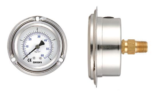 SKON-Liquid Filled Pressure Gauge , Back Connection,เกย์วัดแรงดัน / Pressure Gauge,SKON,Instruments and Controls/Gauges
