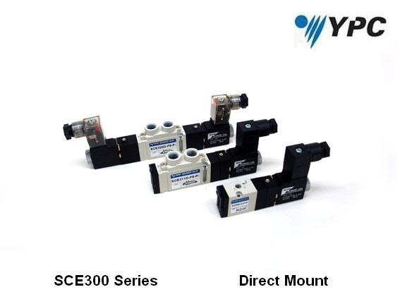 YPC- 3/2,,5/2, 5/3 Solinoid Valves  SCE300D  Series Direct Mount Type,YPC-/SCE311-IP /SCE320-IP /SF333-IP /SF261-IP,YPC,  YONWOO,Machinery and Process Equipment/Machinery/Pneumatic Machine
