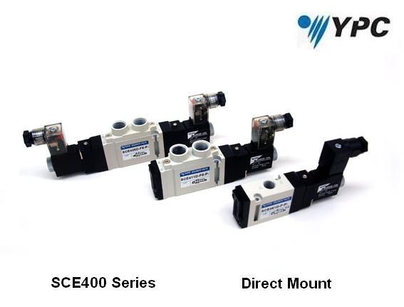 YPC- 3/2,,5/2, 5/3 Solenoid Valves  SCE400D  Series Direct Mount Type,YPC-/SCE411-IP /SCE420-IP /SCE433-IP /SCE461-IP / Solenoid Valve,YPC,  YONWOO,Pumps, Valves and Accessories/Valves/Air Valves