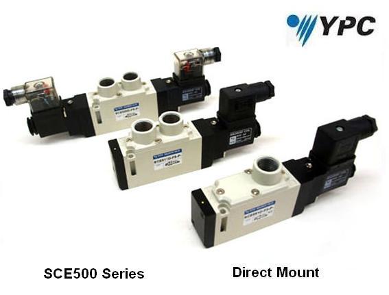 YPC- 3/2,,5/2, 5/3 Solenoid Valves  SCE500D  Series Direct Mount Type,YPC-/SCE511-IP /SCE520-IP /SF533-IP /SF561-IP / Solenoid Valve,YPC,  YONWOO,Pumps, Valves and Accessories/Valves/Air Valves