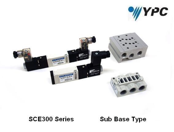 YPC- 3/2,,5/2, 5/3 Solenoid Valves  SCE300B  Series Sub Base Type,YPC-/SCE311B-IP /SCE320B-IP /SF333B-IP /SF261-IP / Solenoid Valve,YPC,  YONWOO,Pumps, Valves and Accessories/Valves/Air Valves