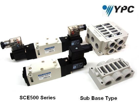 YPC- 3/2,,5/2, 5/3 Solenoid Valves  SCE500B  Series Sub Base Type,YPC-/SCE511B-IP /SCE520B-IP /SF533B-IP /SF561-IP / Solenoid Valve,YPC,  YONWOO,Pumps, Valves and Accessories/Valves/Air Valves