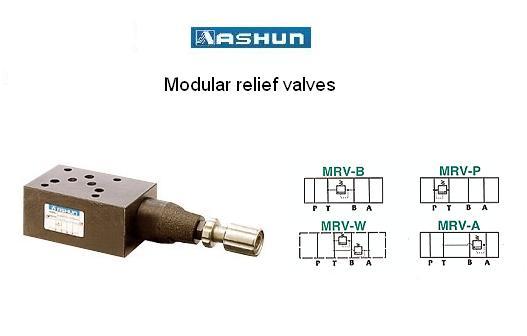 ASHUN - Modular Relief valves,ASHUN-MRV-02P /MRV-03P /MRV-02A /MRV-02B / Modular Relief Valve,ASHUN,Pumps, Valves and Accessories/Valves/Relief Valves