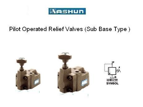 ASHUN - Pilot Operated Relief Valves ( Sub Base Type ),ASHUN-RV-04G, RV-06G, RV-10G / Pilot Operated Relief Valve,ASHUN,Pumps, Valves and Accessories/Valves/Relief Valves