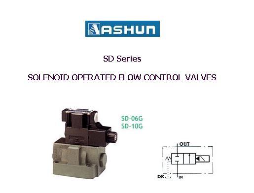 ASHUN - Solenoid Operated Flow Control Valves,ASHUN-SD-06G /SD-10G / THF-06G /THF-10G /SKF-06G / Solenoid Operated Flow Control Valve,ASHUN,Machinery and Process Equipment/Machinery/Hydraulic Machine
