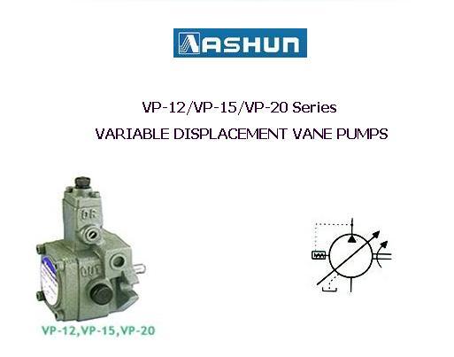 ASHUN - Variable Displacement Vane Pumps,ASHUN - VP-12 /VP-15 /VP-20 /VP-12 /VP-15 /VP-20 / Vane Pump / Variable Displacement Vane Pumps,ASHUN,Pumps, Valves and Accessories/Pumps/Vane Pump