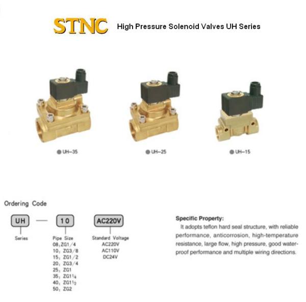 STNC- High Pressure Solenoid Valves  UH  Series ,STNC-UH-10 /UH-15 /.UH-20 /UH-25 /UH-40 /UH-50 / Solenoid Valve / High Pressure Solenoid Valve,STNC,Pumps, Valves and Accessories/Valves/Solenoid Valve