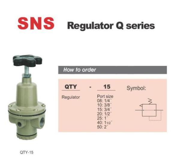 SNS- Air regulator Q Series,SNS-AIR REGULATOR /QTY-15 /QTY-40 /QTY-50,SNS,Instruments and Controls/Regulators