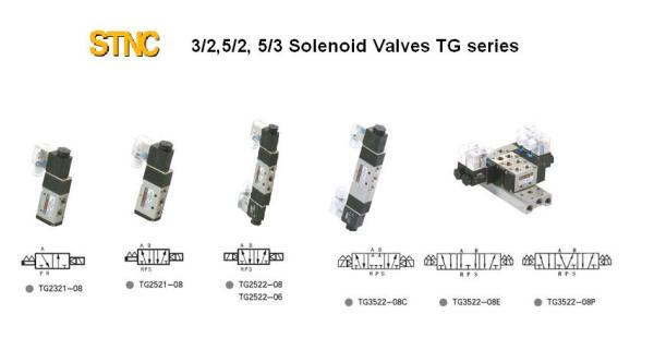 STNC- 3/2, 5/2, 5/3 Solenoid Valves  TG  Series ,STNC-TG2521-08 /TG2522-08/TG2531-10 /TG2541-15 / Solenoid Valve,STNC,Pumps, Valves and Accessories/Valves/Solenoid Valve