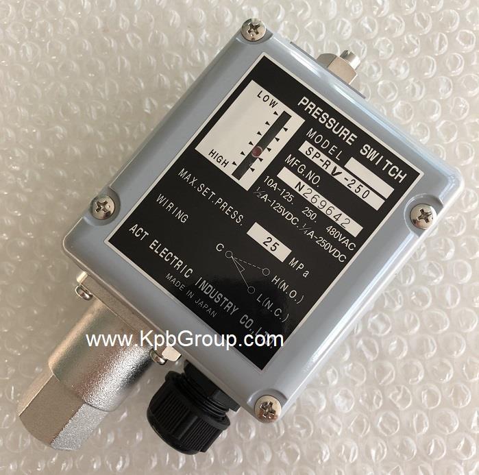ACT Pressure Switch SP-RV-250,ACT, Pressure Switch, SP-RV-250, ACT ELECTRIC,ACT,Instruments and Controls/Switches
