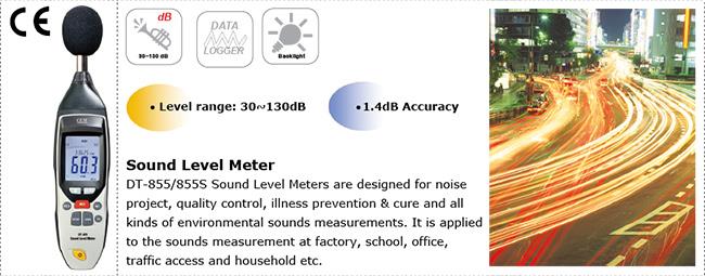 เครื่องวัดเสียง Sound Level Meter Datalogger รุ่น DT-855