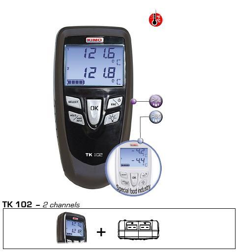 เทอร์โมมิเตอร์ KIMO TK102,วัดอุณหภูมิ เครื่องวัดอุณหภูมิ-ความชื้นสัมพัทธ์,KIMO,Instruments and Controls/Thermometers