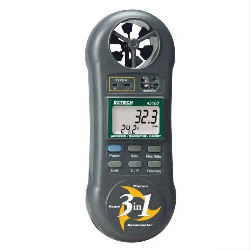 Anemometer Air Velocity Meter เครื่องวัดความเร็วลม อุณหภูมิ 45160,เครื่องวัดความเร็วลม และอุณหภูมิ ,,Instruments and Controls/Air Velocity / Anemometer