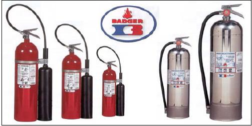 ถังดับเพลิงชนิด CO2,badger,CO2,pressurized water WP-61,wet chemical,Badger,Plant and Facility Equipment/Safety Equipment/Fire Protection Equipment