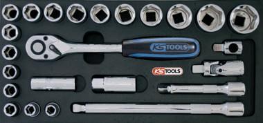 CHROMEplus socket set,ถาดชุดบล็อคสำหรับตู้เครื่องมือ,KSTOOLS,Tool and Tooling/Tool Sets