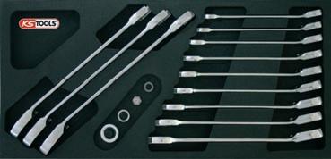 GEARplus ratchet combination spanner set including adaptors,ถาดประแจรวมสำหรับตู้เครื่องมือ,KSTOOLS,Tool and Tooling/Tool Sets