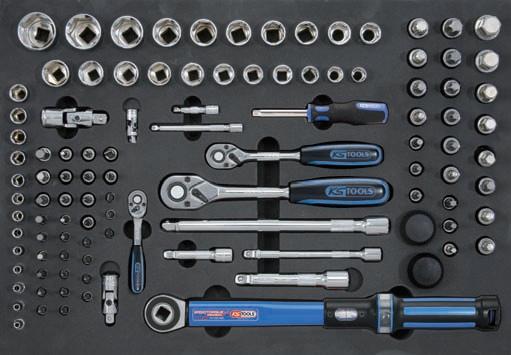 CHROMEplus socket set with torque wrench,ถาดชุดบล็อคสำหรับตู้เครื่องมือ,KSTOOLS,Tool and Tooling/Tool Sets
