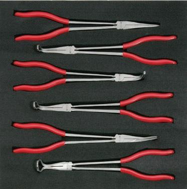 Pointed and sparkplug plier set, extra long,ถาดชุดคีมรวมสำหรับตู้เครื่องมือ,KSTOOLS,Tool and Tooling/Tool Sets