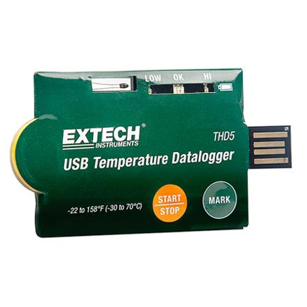 เครื่องบันทึกอุณหภูมิ One-Time use USB Temperature Dataloggers รุ่น THD5,เครื่องบันทึกอุณหภูมิ Temperature Datalogger,Extech,Instruments and Controls/Test Equipment