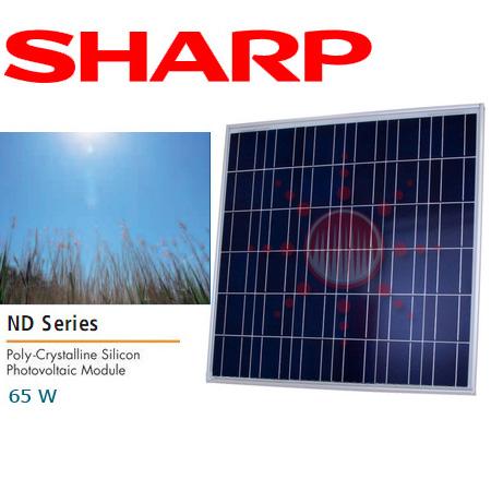 แผงโซล่าเซลล์ [Solar cell] ยี่ห้อ SHARP ขนาด 65W,แผงโซล่าเซลล์,แผงโซลาร์เซลล์, solar cell  ,,Energy and Environment/Solar Energy Products/Solar Cells, Solar Panel