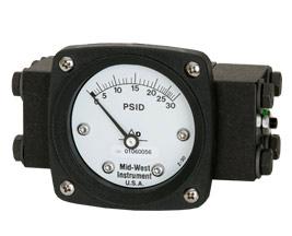 Differential Pressure Gauge/Switch/Transmitter MID-WEST INSTRUMENT Model 140,Gage,MID-WEST INSTRUMENT,Instruments and Controls/Gauges