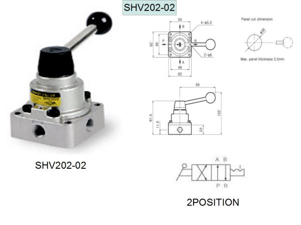 SKP HAND VALVE 4/2 1/4" SHV202-02,SHV202,SKP,Machinery and Process Equipment/Machinery/Pneumatic Machine