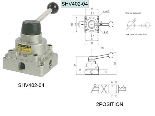 SKP HAND VALVE 4/3  1/2" SHV402-04,SHV402,SKP,Machinery and Process Equipment/Machinery/Pneumatic Machine