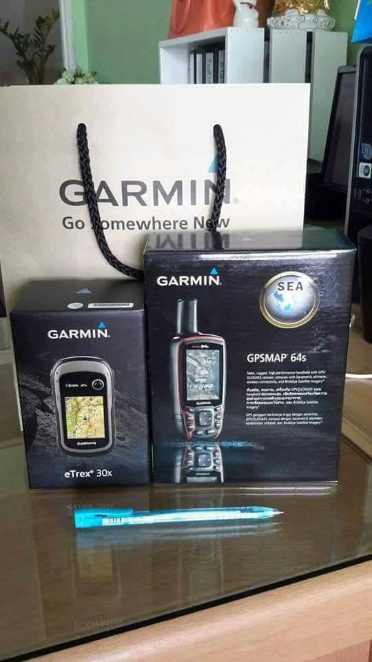เครื่องหาพิกัดด้วยสัญญาณดาวเทียม GPS แบบพกพา GARMIN GPS MAP64S มีใบรับประกันศูนย์จำหน่ายการ์มินในไทย