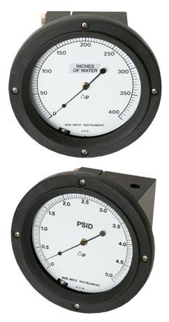 Differential Pressure Gauge & Switch MID-WEST INSTRUMENT Model 105,Differential Pressure Gauge,MID-WEST INSTRUMENT,Instruments and Controls/Gauges