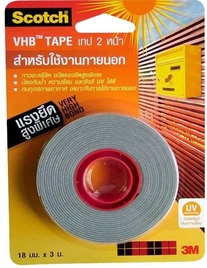 3M Scotch? VHB Outdoor Tape (#4941) เทปแรงยึดสูงพิเศษสำหรับงาน ภายนอก ,VHB Outdoor Tape, เทปแรงยึดสูงพิเศษสำหรับงานภายนอก, ,3M Scotch,Sealants and Adhesives/Tapes