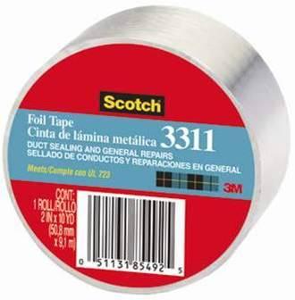 3M Scotch? Foil Tape (หน้ากว้าง 2 นิ้ว) เทปอลูมิเนียมสำหรับงานทั่วไป ,3M เทปอลูมิเนียมสำหรับงานทั่วไป, 3M เทปอลูมิเนียม, Foil Tape,3M Scotch,Sealants and Adhesives/Tapes
