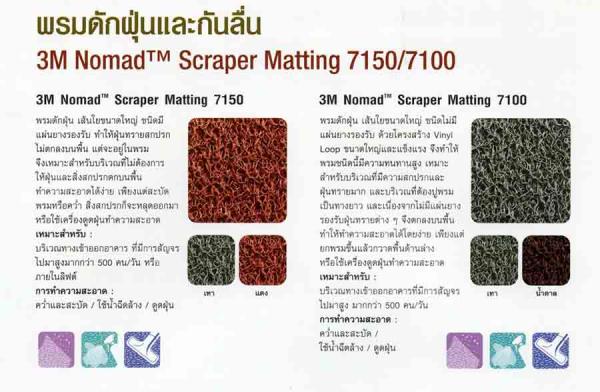 3M Nomad Scraper Matting No. 7150/7100 พรมดักฝุ่นสำหรับงานหนัก,3M Nomad Scraper Matting 7150,พรมดักฝุ่นและกันลื่น,3M,Construction and Decoration/Decorative Materials