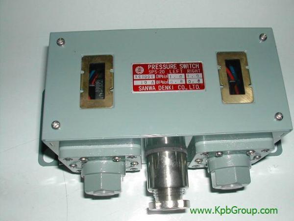 SANWA DENKI Dual Pressure Switch SPS-20-A, ON:1.0KG/CM2, OFF:0.8KG/CM2,SANWA DENKI, Pressure Switch, SPS-20-A, SPS-20,SANWA DENKI ,Instruments and Controls/Switches