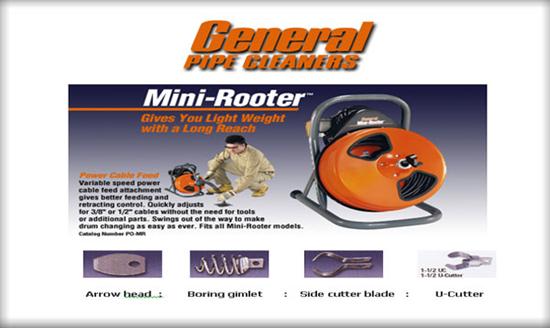 เครื่องล้างท่อขับด้วยมอเตอร์ Mini-Rooter,mini rooter, เครื่องล้างท่อ,General,Pumps, Valves and Accessories/Maintenance Supplies