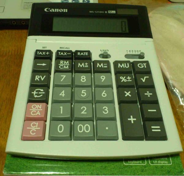 จำหน่าย เครื่องคิดเลข Canon WS-1210HI III,จำหน่ายเครื่องคิดเลข Canon, canon calculator, ขายส,Canon,Plant and Facility Equipment/Office Equipment and Supplies/Calculator