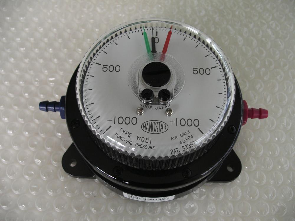 MANOSTAR Low Differential Pressure Gauge WO81FT+,-1000D,WO81FT+-1000D, MANOSTAR, YAMAMOTO, Pressure Gauge, MANOSTAR WO81FT+-1000D, YAMAMOTO WO81FT+-1000D, Pressure Gauge WO81FT+-1000D,MANOSTAR,Instruments and Controls/Gauges
