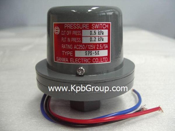 SANWA DENKI Pressure Switch SPS-5K-A ON/0.2kPa, OFF/0.5kPa, Rc3/8,SANWA DENKI, Pressure Switch, SPS-5K-A, SPS-5K,SANWA DENKI,Instruments and Controls/Switches