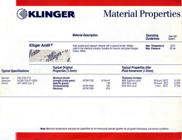ปะเก็นแผ่นใยหินทนกรด acid resistant asbestos gasket sheet klinger acidit,klinger acidit, ปะเก็นแผ่นใยหิน, fibre jointing,klinger,Pumps, Valves and Accessories/Maintenance Supplies